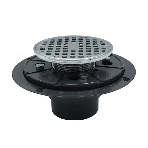 WAL-RICH Wal-Rich 0523014 Pvc Shower Pan Liner Drain With Chrome-Plated Brass Strainer 12 Pack