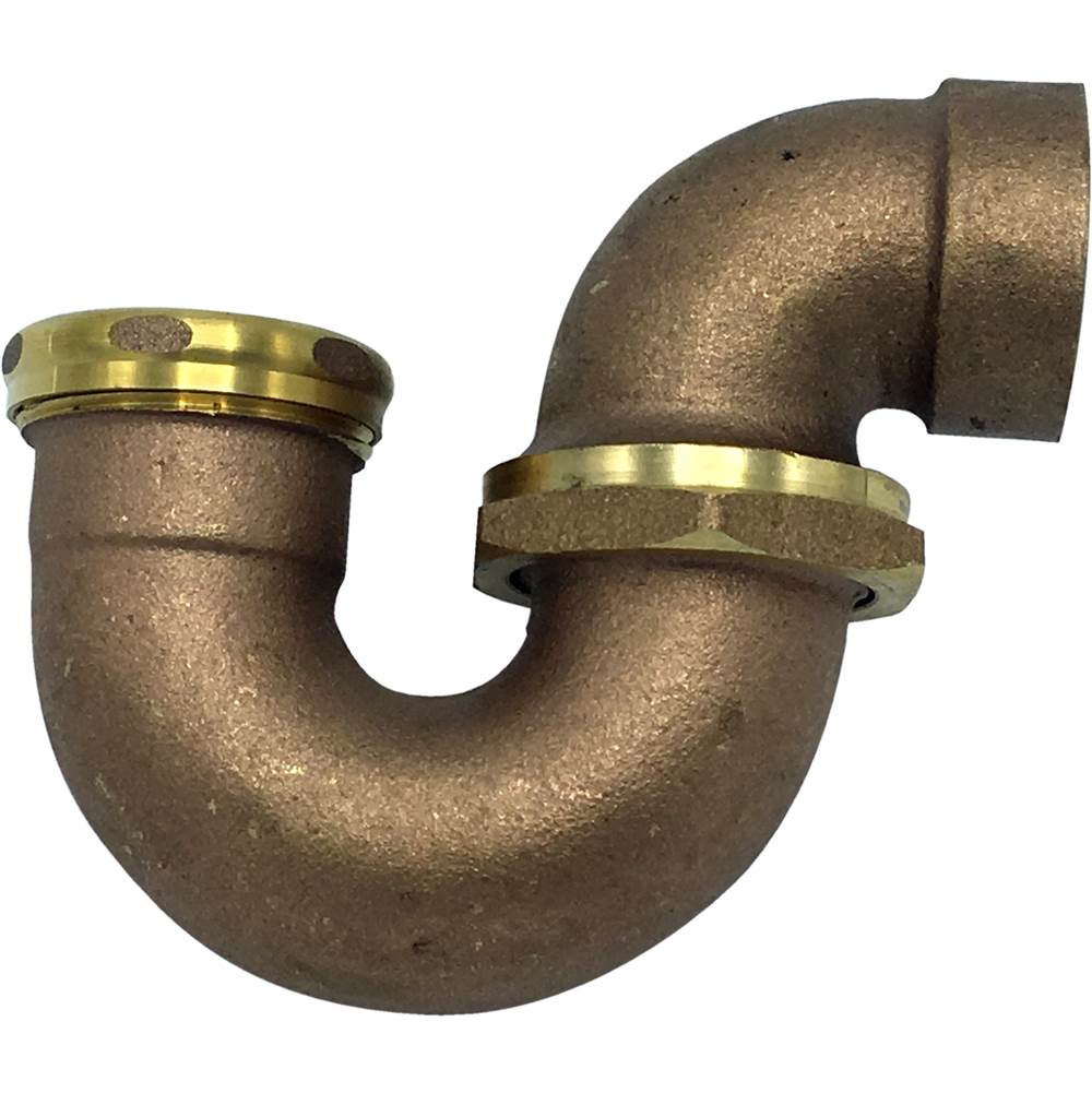 WAL-RICH Wal-Rich 1212000 1 1/2 inches Rough Brass L.A. Trap Sweat