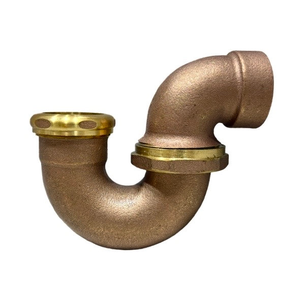 WAL-RICH Wal-Rich 1212000 1 1/2 inches Rough Brass L.A. Trap Sweat