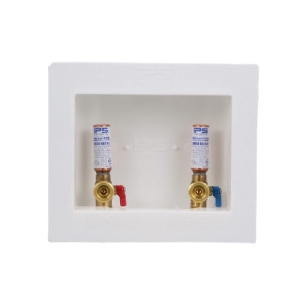 WAL-RICH Wal-Rich 0431010 washing machine box with 1/4-inch turn valves with arresters 10 pack