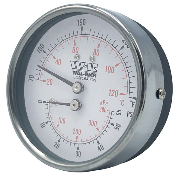 WAL-RICH Wal-Rich 1711011 3 1/4 inch angle tridicator 1/2 inch NPT 55 psi