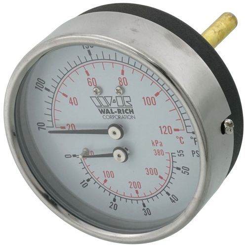 WAL-RICH Wal-Rich 1711011 3 1/4 inch angle tridicator 1/2 inch NPT 55 psi