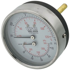 WAL-RICH Wal-Rich 1711011 3 1/4 inch angle tridicator 1/2 inch NPT 55 psi