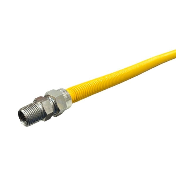 WAL-RICH Wal-Rich 0813008 stainless steel gas range connector 3/4 inch male x 1/2 inch male x 36 inch