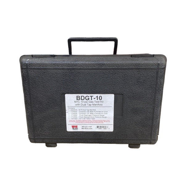 WAL-RICH Wal-Rich BDGT-10 10 psi Gas Test Kit With Double-Tapped Manifold