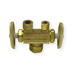 WAL-RICH Wal-Rich 4220604 1/4″ OD X 3/8″ OD X 5/8″ OD dual shutoff stop lead-free