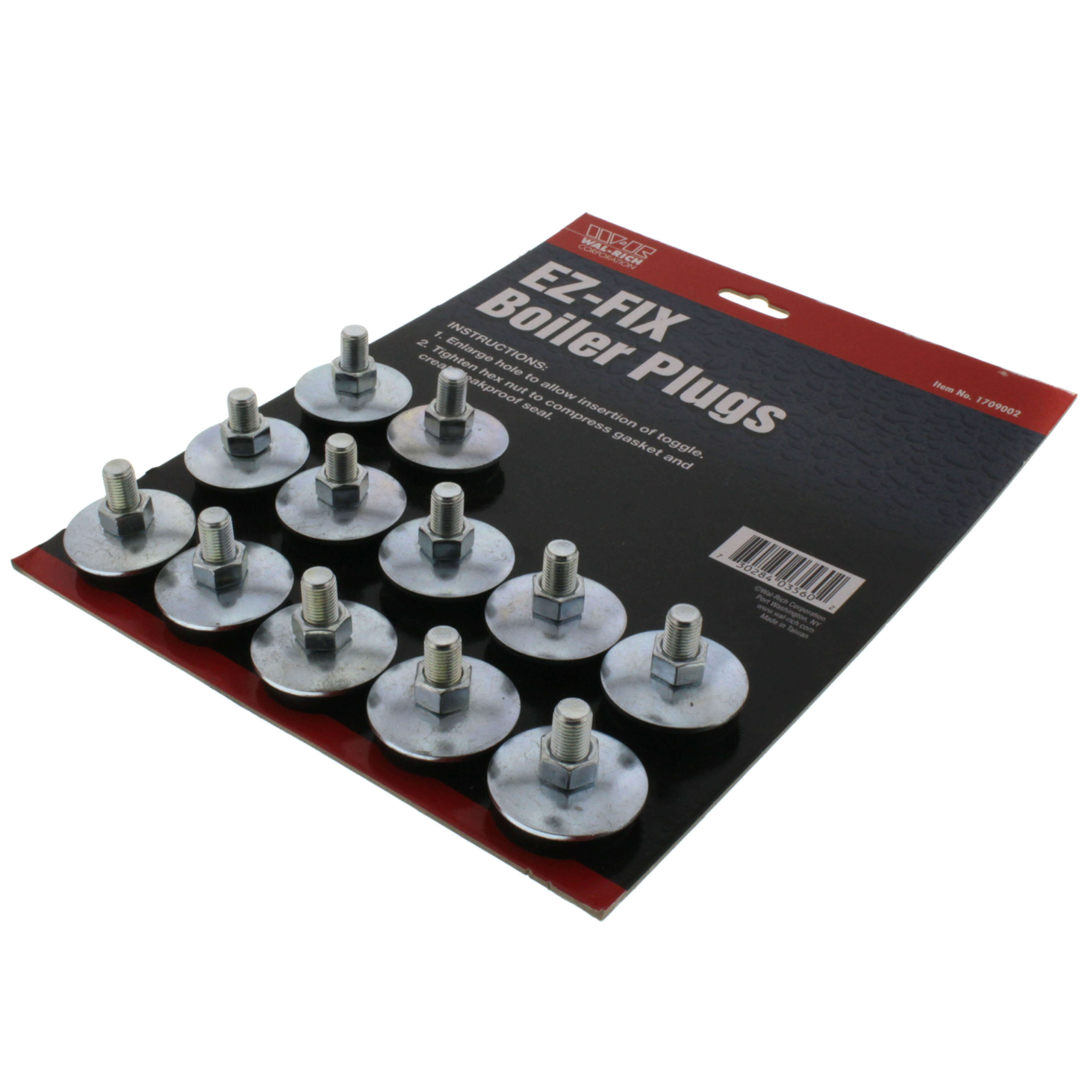 WAL-RICH Wal-Rich 1709002 Ez Fix Boiler Plug Card 1-1/2 inch 20 Cards