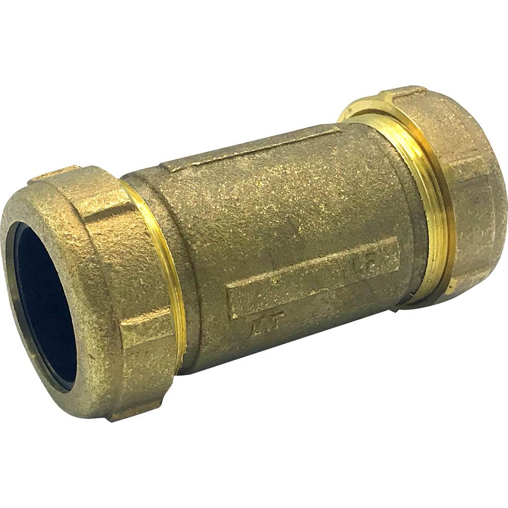 WAL-RICH Wal-Rich 4532008 1 1/4 inch Long Brass Compression Coupling