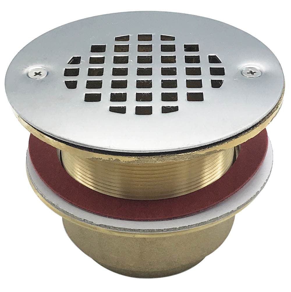 WAL-RICH Wal-Rich 0521020 2 inches IPS Extra Long Brass Urinal/Shower Strainer