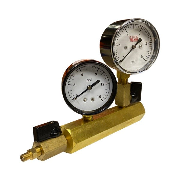 WAL-RICH Wal-Rich BDGT-5 gas test kit with double-tapped manifold 5 psi 2 1/2 inch gauge 1 pack