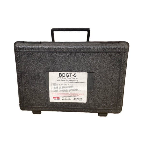 WAL-RICH Wal-Rich BDGT-5 gas test kit with double-tapped manifold 5 psi 2 1/2 inch gauge 1 pack