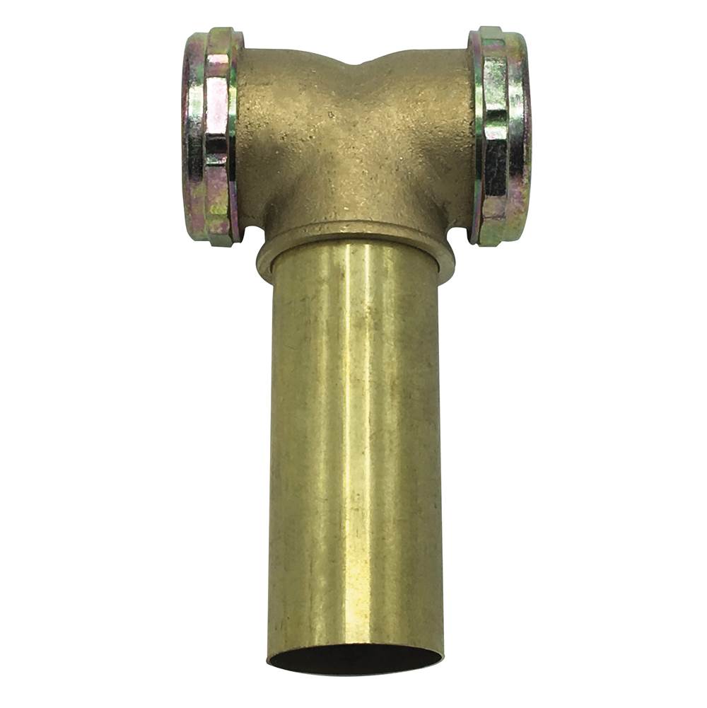 WAL-RICH Wal-Rich 1509002 Twin Ell 1 1/2 inch Rough Brass 6 Pack