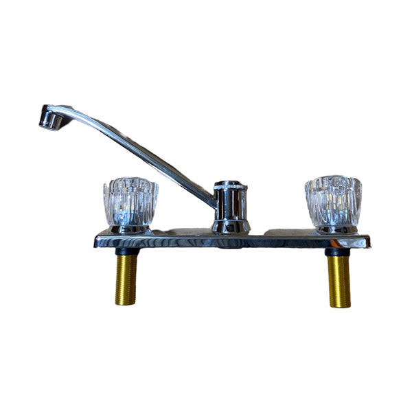 WAL-RICH Wal-Rich 4701002 8″ two-handle sink faucet with acrylic handles, less sprayer