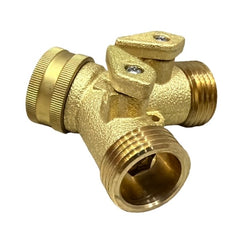WAL-RICH Wal-Rich 4603003 Brass Siamese Connection With Shut Off 3/4 Inch