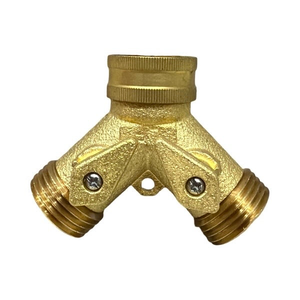 WAL-RICH Wal-Rich 4603003 Brass Siamese Connection With Shut Off 3/4 Inch
