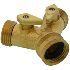 WAL-RICH Wal-Rich 4603003 Brass Siamese Connection With Shut Off 3/4 Inch