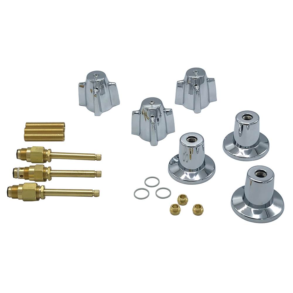 WAL-RICH Wal-Rich CBK01-P shower rebuild kit for central 3 valve new style stems 1 pack