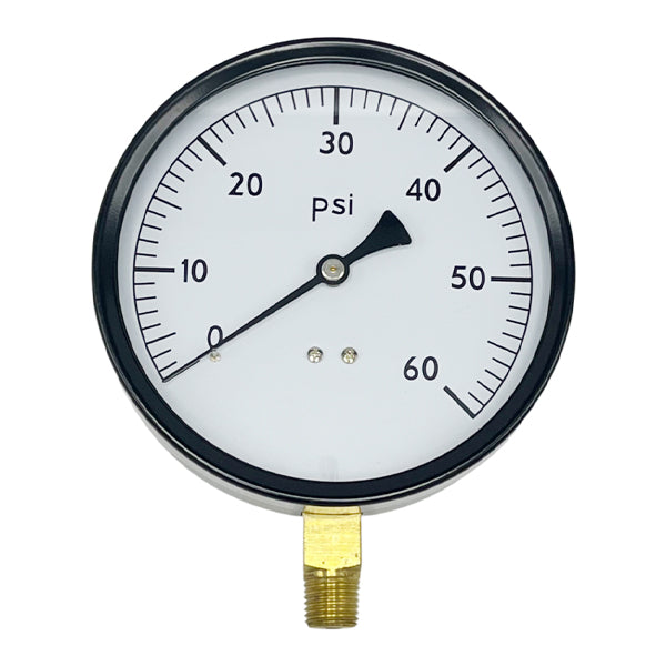 WAL-RICH Wal-Rich 1713006 pressure gauge 4 1/2 inch dial 60 PSI 1/4 inch NPT