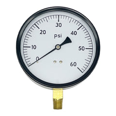WAL-RICH Wal-Rich 1713006 pressure gauge 4 1/2 inch dial 60 PSI 1/4 inch NPT