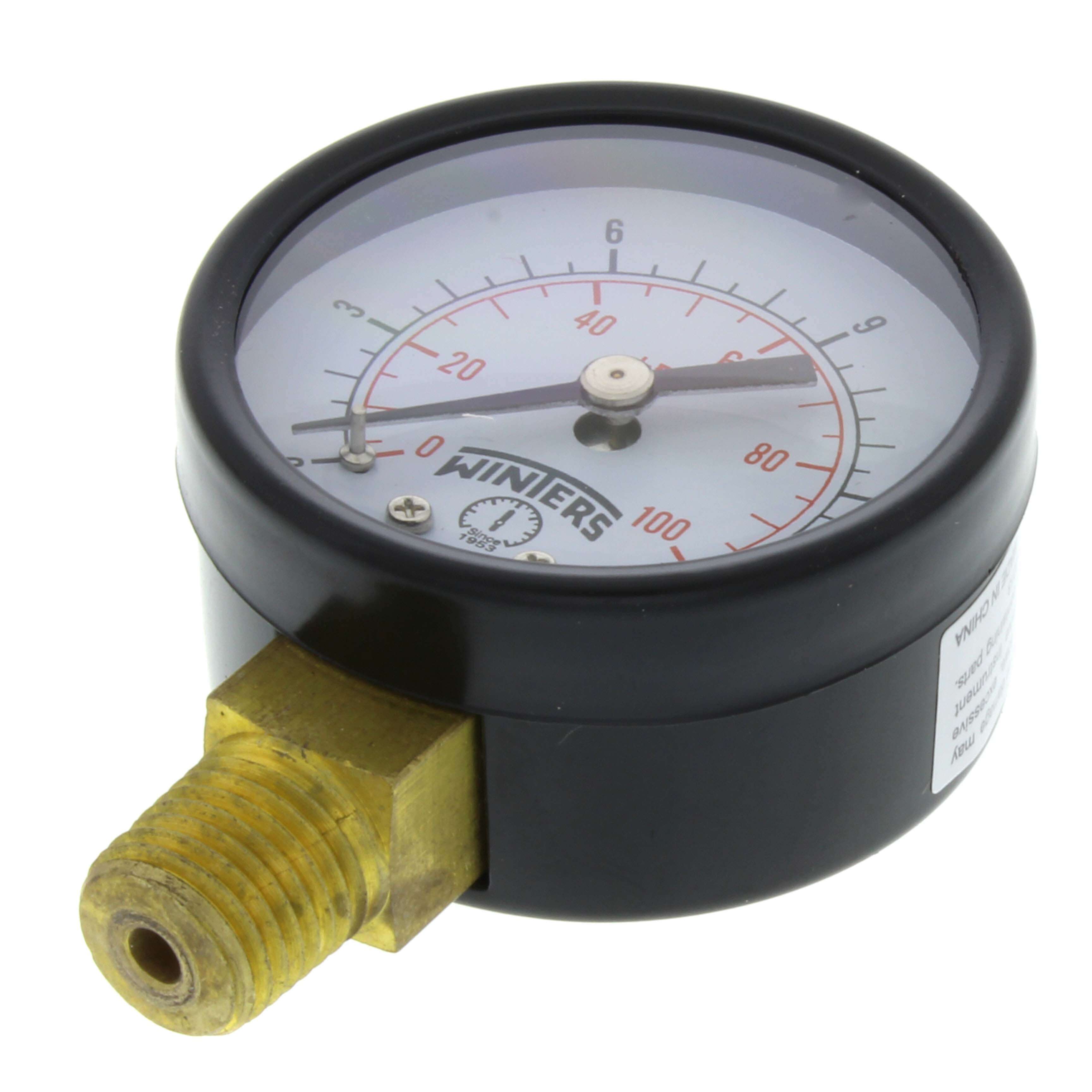 WINTERS INSTRUMENTS Winters Instruments PEM226 4 inch Dial Pressure Gauge 0-300 PSI 1/4 NPT Bottom