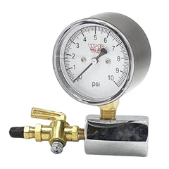 WAL-RICH Wal-Rich 1838112 low pressure diaphragm gas test kit 10 PSI 2 1/2 inch gauge 1/4 inch NPT connection