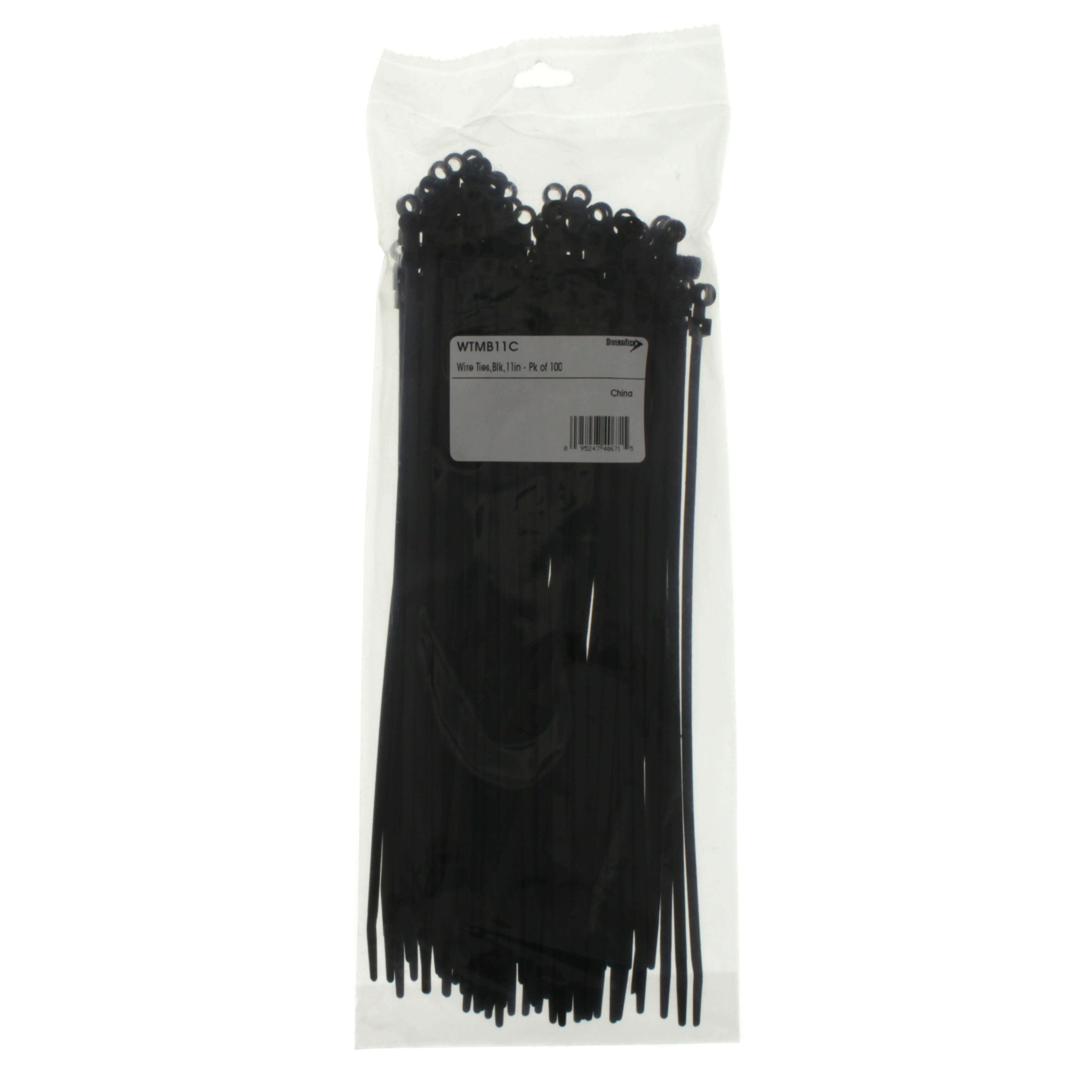DIVERSITECH Diversitech WTMB11C nylon wire ties with mounting hole 11 inches length 100 pack