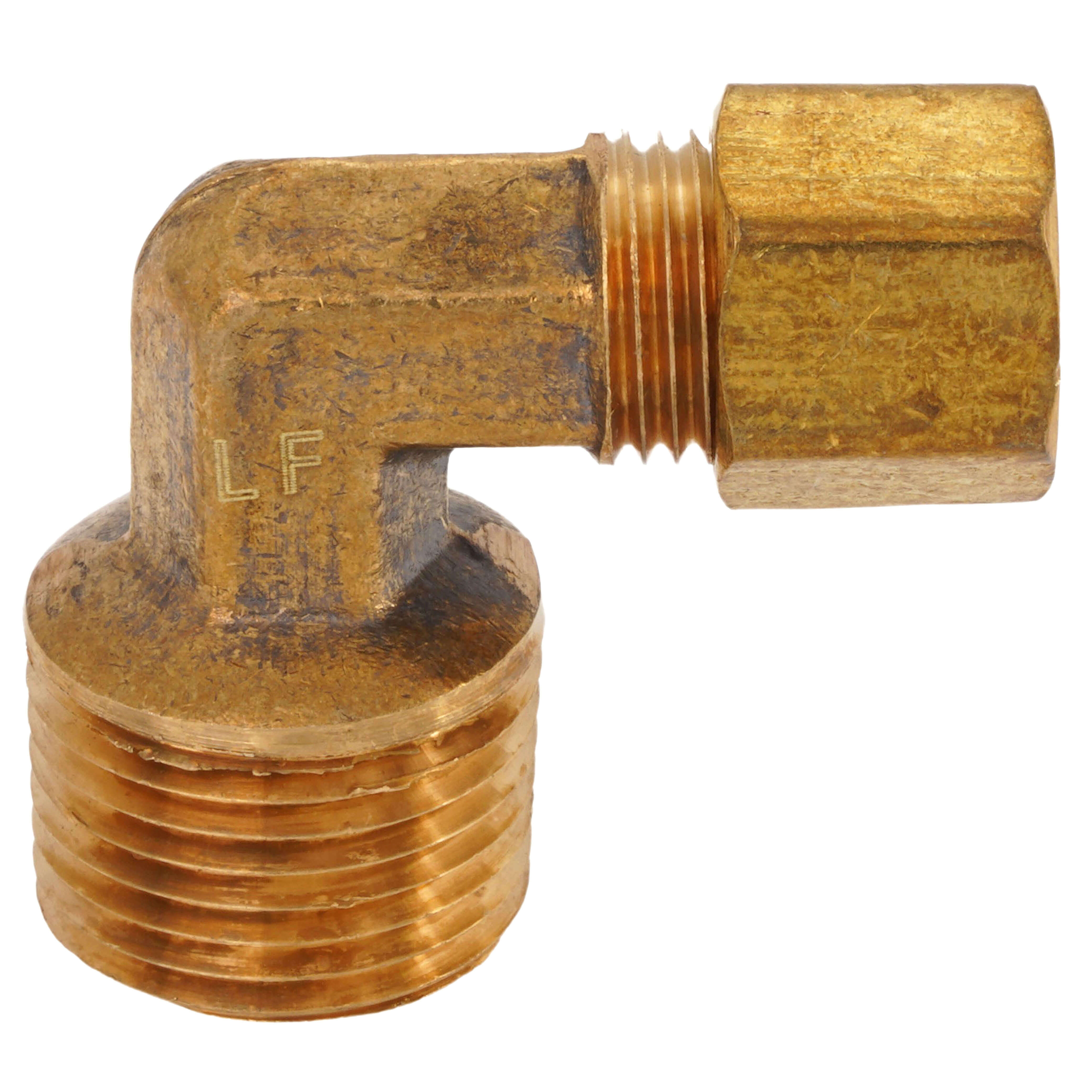 JONES STEPHENS Jones Stephens C74-135LF (69-46) lead free 1/4 inches OD x 3/8 inches MIP brass compression 90 degree elbow
