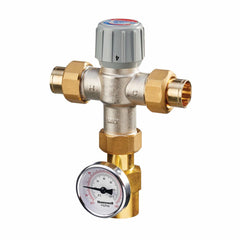 RESIDEO Resideo AM102-USTG-1LF/U 1 in union sweat w/temp gauge mixing valve LF - STD