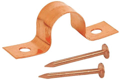 SIOUX CHIEF Sioux Chief 501-5 1-1/4 CTS Copper Plated Steel 2 Hole Tube Strap With Nails