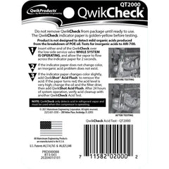 QWIK PRODUCTS Qwik Products QT2000 Acid Test Kit For Refrigerant 1 Pack