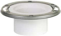 SIOUX CHIEF Sioux Chief 887-PM PushTite™ open closet flange stainless steel swivel ring 3 inches hub/inside 4 inches flush to floor