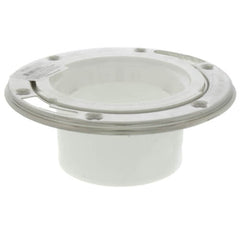 SIOUX CHIEF Sioux Chief 887-PM PushTite™ open closet flange stainless steel swivel ring 3 inches hub/inside 4 inches flush to floor
