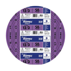 SOUTHWIRE Southwire 63947822 Romex Brand SIMpull Copper Type NM-B Cable 600V 12-3 50 Ft