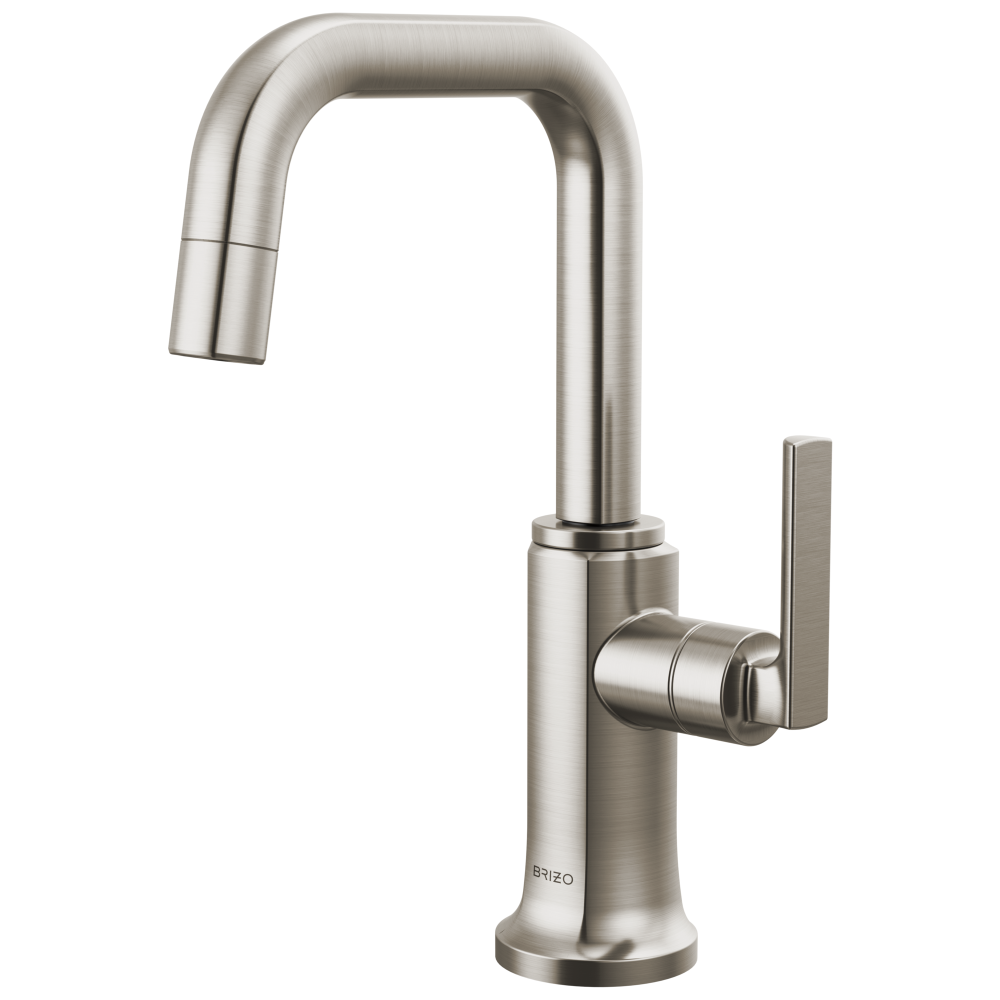 BRIZO Brizo 61307LF-C-SS-L Kintsu beverage faucet with square spout 1.5 GPM 5 inch spout reach 9-7/16 inch height