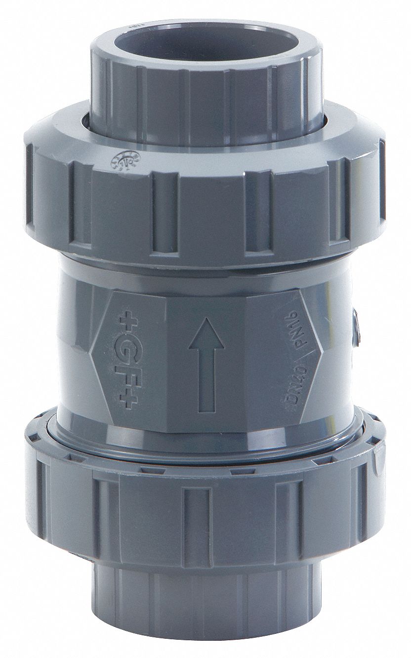 GEORG FISCHER Georg Fischer 161562106 threaded socket PVC/EPDM spring check valve 1-1/2 inches