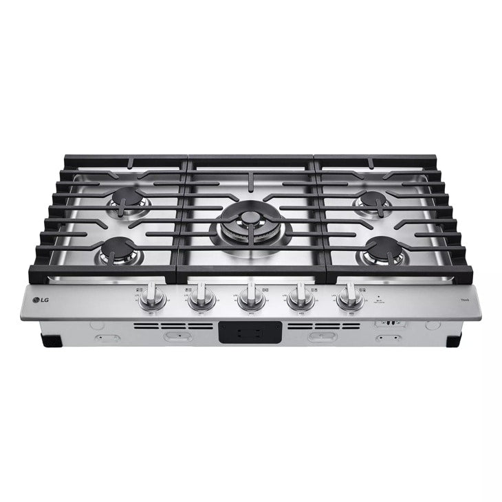 LG Lg CBGJ3627S 36 inch Smart Gas Cooktop 22K BTU Dual Burner with LED Knobs