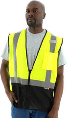 MAJESTIC Majestic 75-3213/X4 High Visibility Mesh Vest with Black Bottom 4X-Large