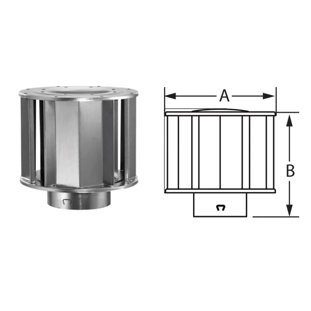 M&G DURAVENT M&G Duravent 14BVVT B-Vent High-Wind Cap 14 inch