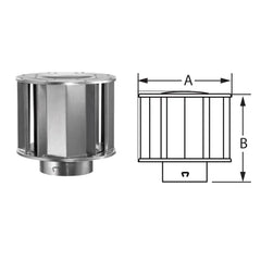 M&G DURAVENT M&G Duravent 14BVVT B-Vent High-Wind Cap 14 inch