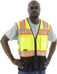 MAJESTIC Majestic 75-3239/X2 high visibility mesh vest with DOT reflective chainsaw striping, ANSI 2 2XL