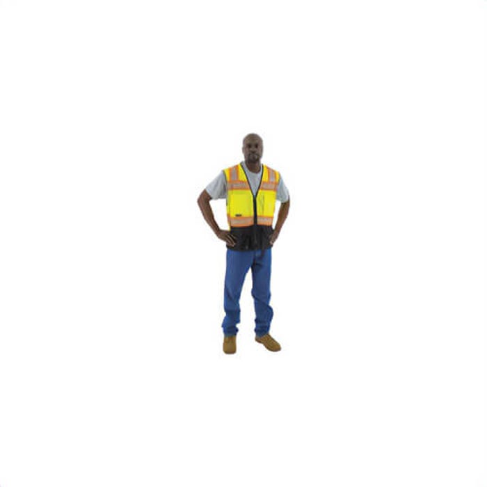 MAJESTIC Majestic 75-3239/X2 high visibility mesh vest with DOT reflective chainsaw striping, ANSI 2 2XL