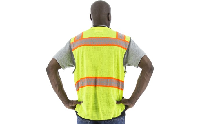 MAJESTIC Majestic 75-3239/X2 high visibility mesh vest with DOT reflective chainsaw striping, ANSI 2 2XL