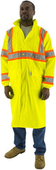 MAJESTIC Majestic 75-7303/L high visibility waterproof rain coat with DOT striping, ANSI 3, R large