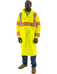 MAJESTIC Majestic 75-7303/X1 High Visibility Waterproof Rain Coat with DOT Striping, ANSI 3 X-Large