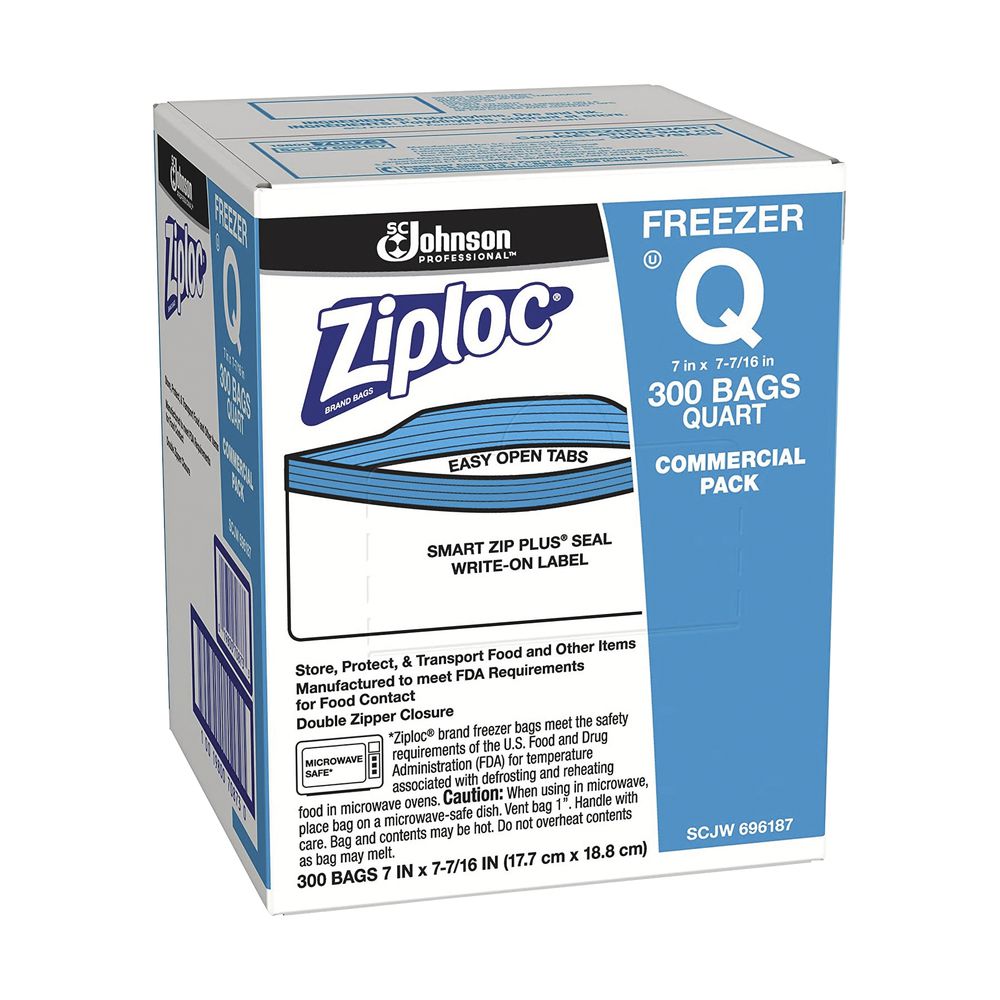 ZIPLOC Ziploc 696187 freezer bags 1 quart 300 count