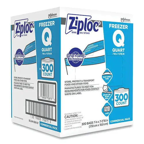 ZIPLOC Ziploc 696187 freezer bags 1 quart 300 count