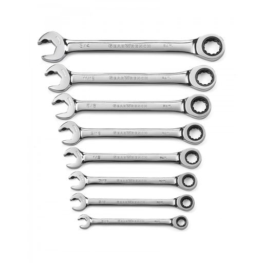 APEX Apex 85599 8 piece SAE ratcheting open end wrench set 5/16-3/4