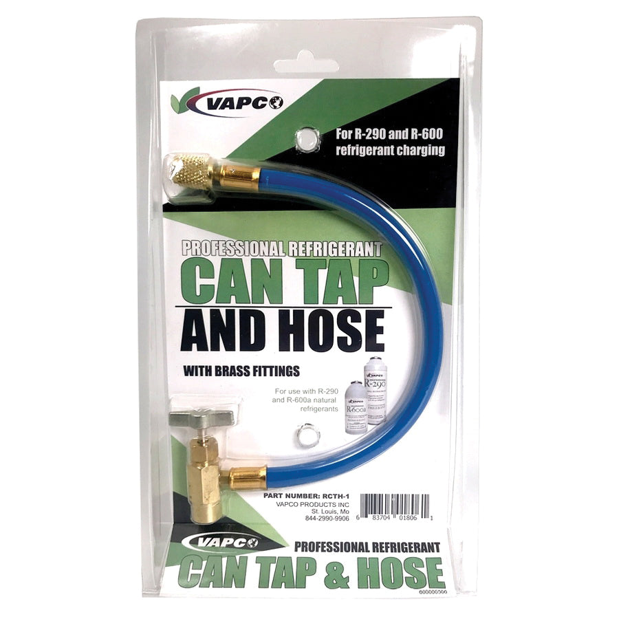 VAPCO Vapco RCTH-1 Refrigerant Can Tap & Hose R290/R600a Cans
