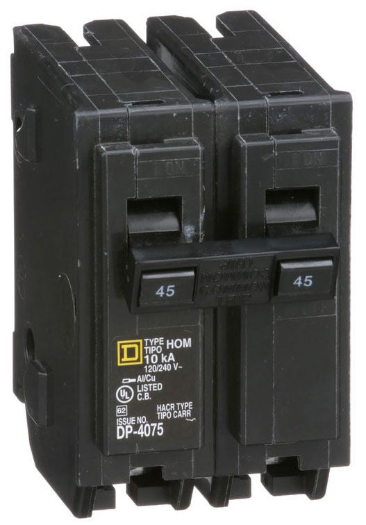 SQUARE D Square D SQDHOM245 Homeline Miniature Circuit Breaker 45 A