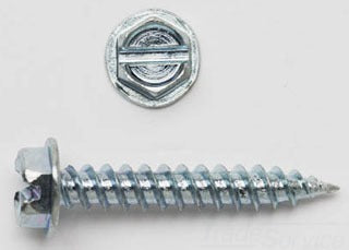 PECO FASTENER Peco Fastener PC712 Hex Washer Head Slot Sharp Point Tapping Screw #7 (1/4 Hex) X 1/2